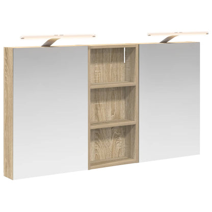 Badkamerkastenset 3 pcs 110 x 10,5 x 60,5 cm Bewerkt hout