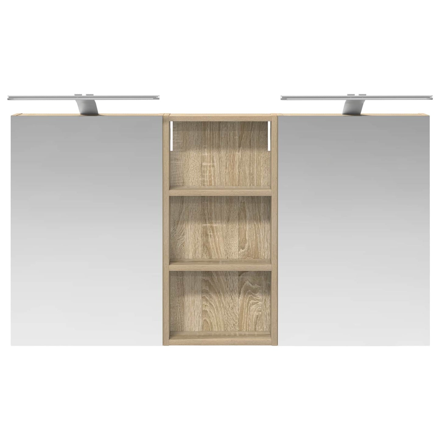 Badkamerkastenset 3 pcs 110 x 10,5 x 60,5 cm Bewerkt hout