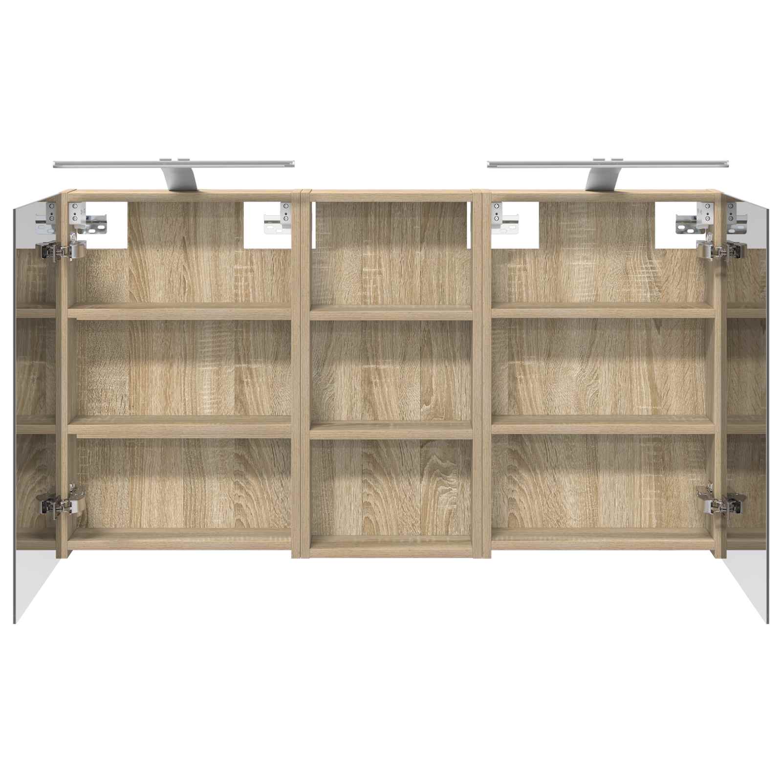 Badkamerkastenset 3 pcs 110 x 10,5 x 60,5 cm Bewerkt hout