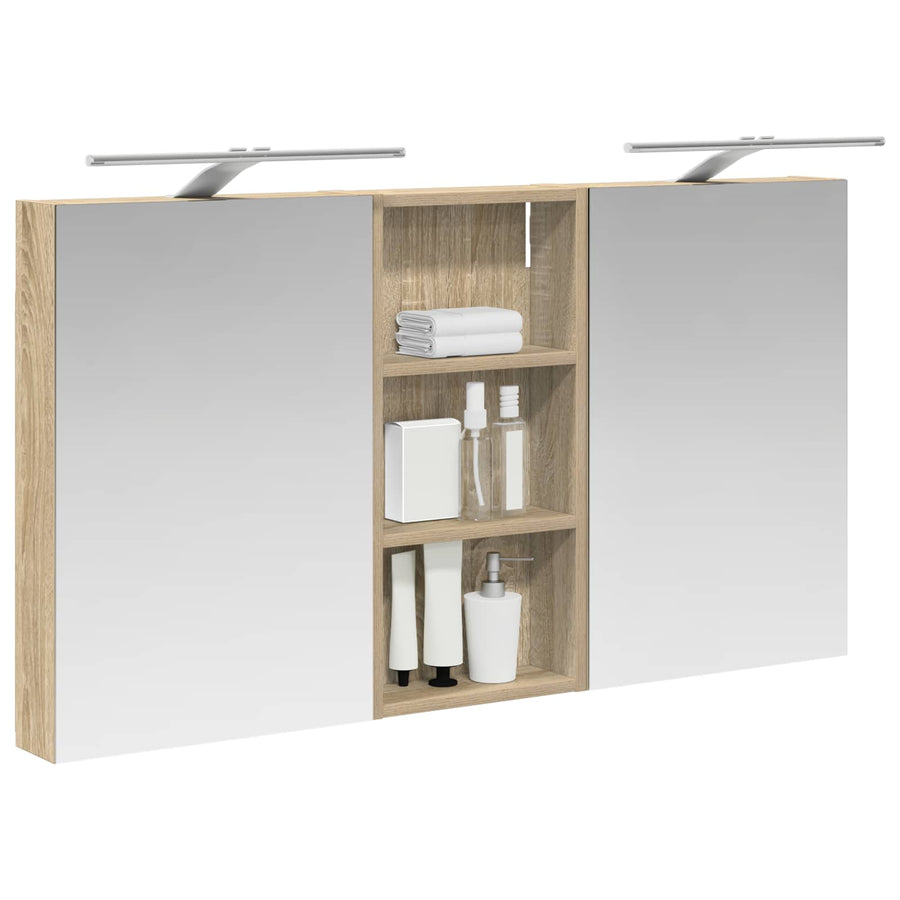 Badkamerkastenset 3 pcs 110 x 10,5 x 60,5 cm Bewerkt hout