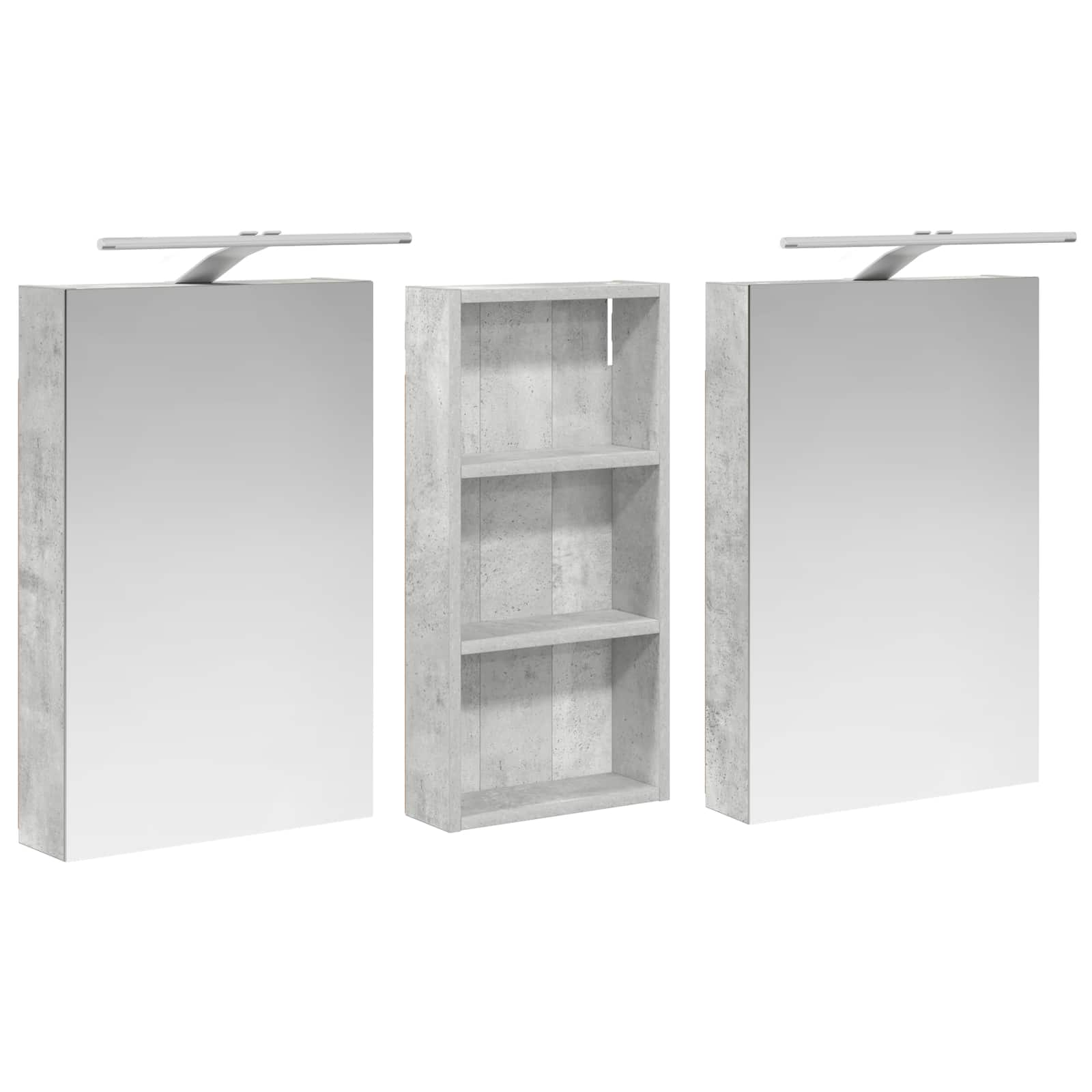 Badkamerkastenset 3 pcs 110 x 10,5 x 60,5 cm Bewerkt hout