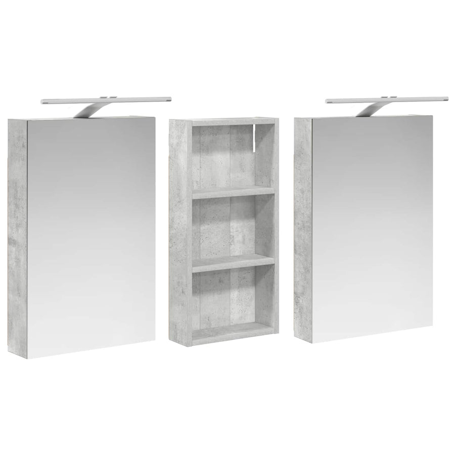 Badkamerkastenset 3 st 110 x 10,5 x 60,5 cm Bewerkt hout