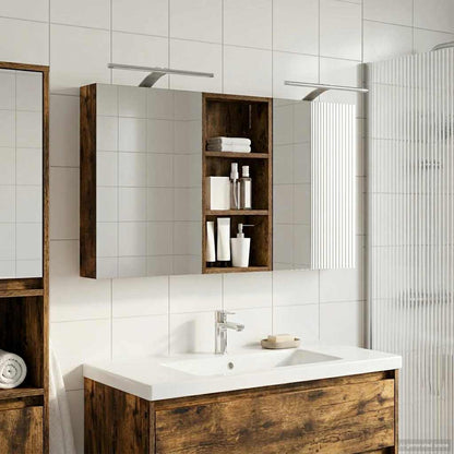 Badkamerkastenset 3 pcs 110 x 10,5 x 60,5 cm Bewerkt hout