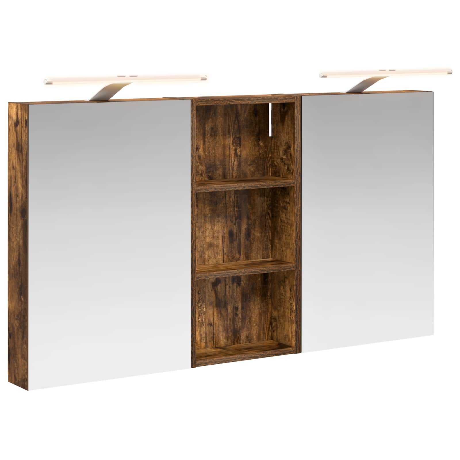 Badkamerkastenset 3 pcs 110 x 10,5 x 60,5 cm Bewerkt hout