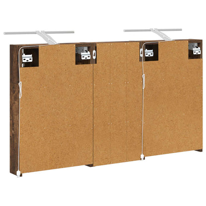 Badkamerkastenset 3 pcs 110 x 10,5 x 60,5 cm Bewerkt hout
