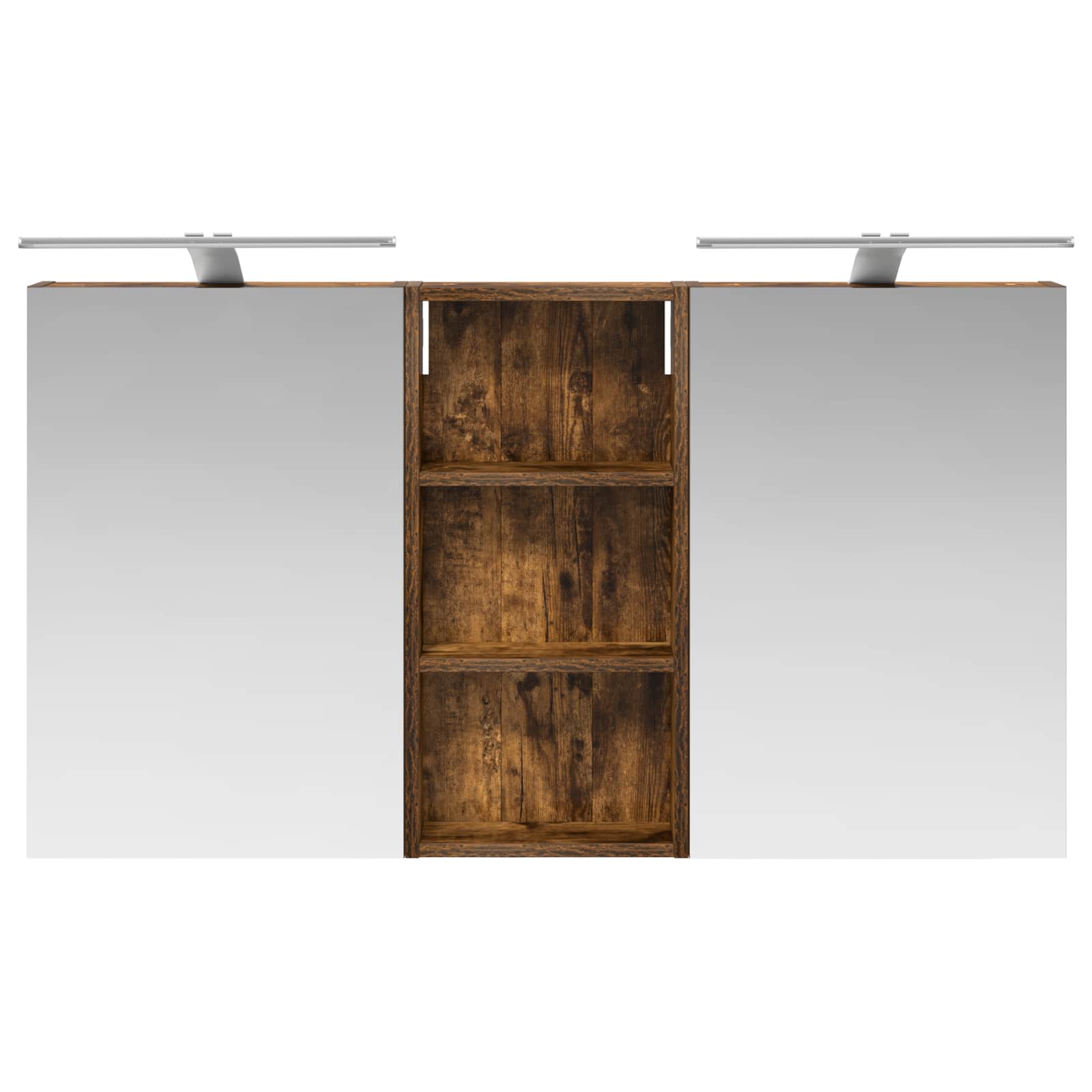 Badkamerkastenset 3 pcs 110 x 10,5 x 60,5 cm Bewerkt hout