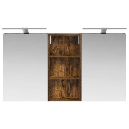 Badkamerkastenset 3 pcs 110 x 10,5 x 60,5 cm Bewerkt hout