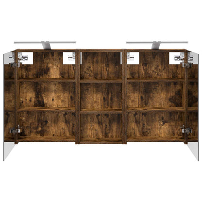 Badkamerkastenset 3 pcs 110 x 10,5 x 60,5 cm Bewerkt hout