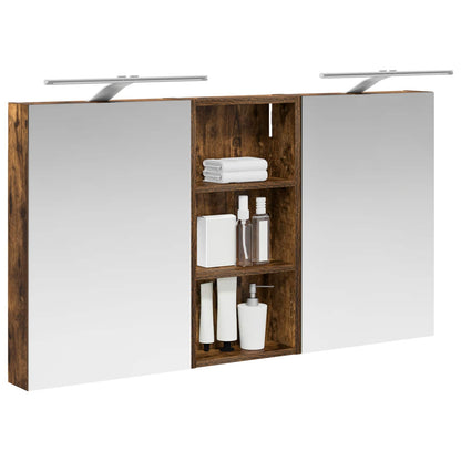 Badkamerkastenset 3 pcs 110 x 10,5 x 60,5 cm Bewerkt hout