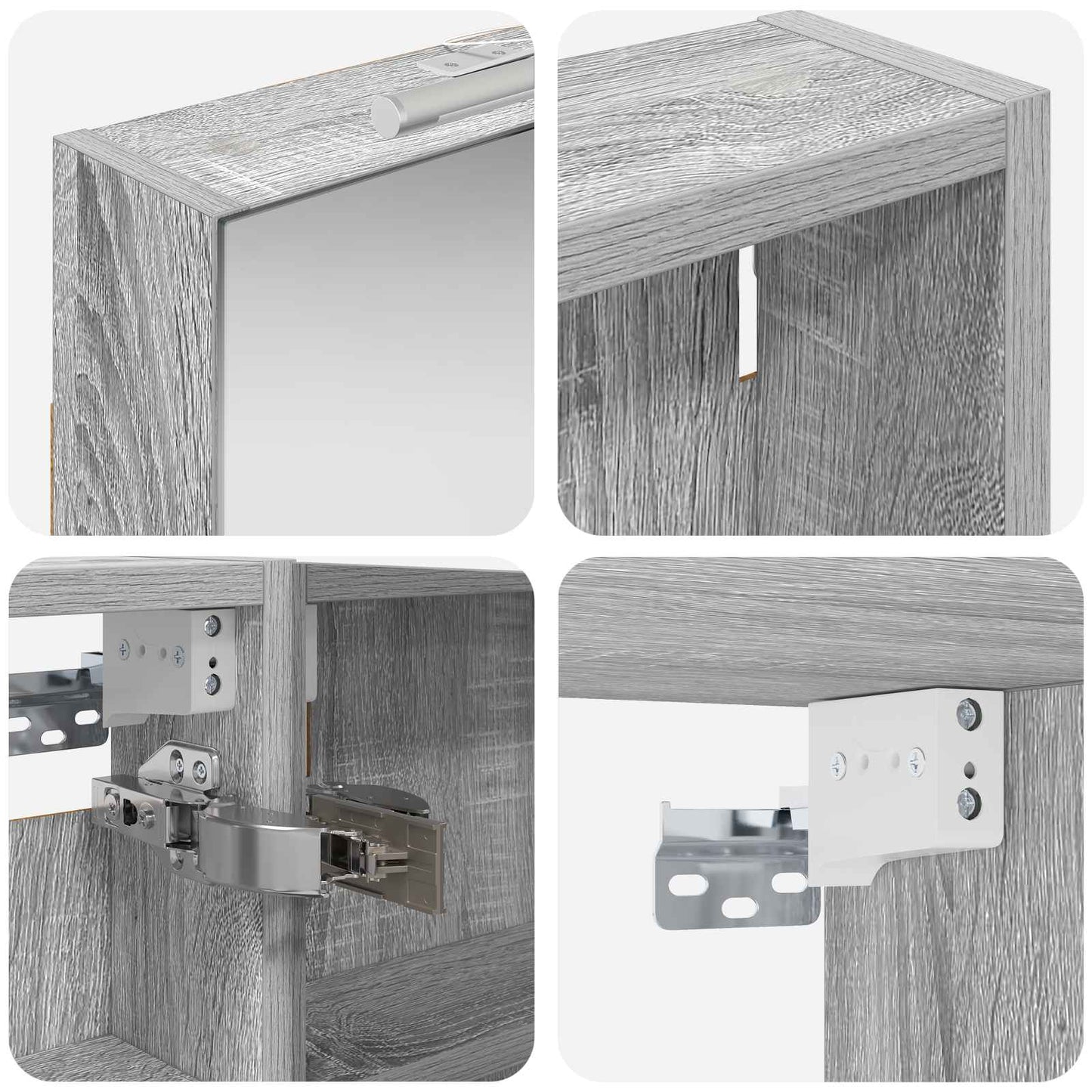 Badkamerkastenset 3 pcs 110 x 10,5 x 60,5 cm Bewerkt hout