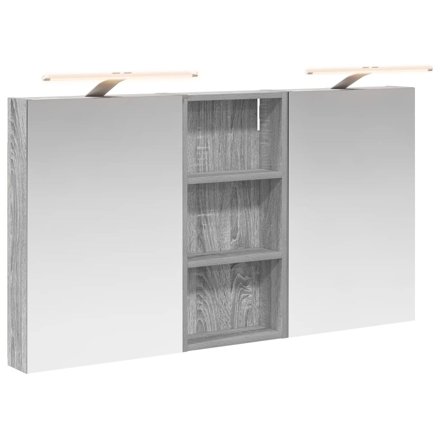 Badkamerkastenset 3 pcs 110 x 10,5 x 60,5 cm Bewerkt hout