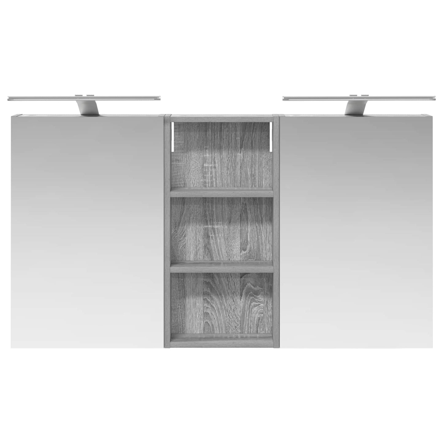Badkamerkastenset 3 pcs 110 x 10,5 x 60,5 cm Bewerkt hout