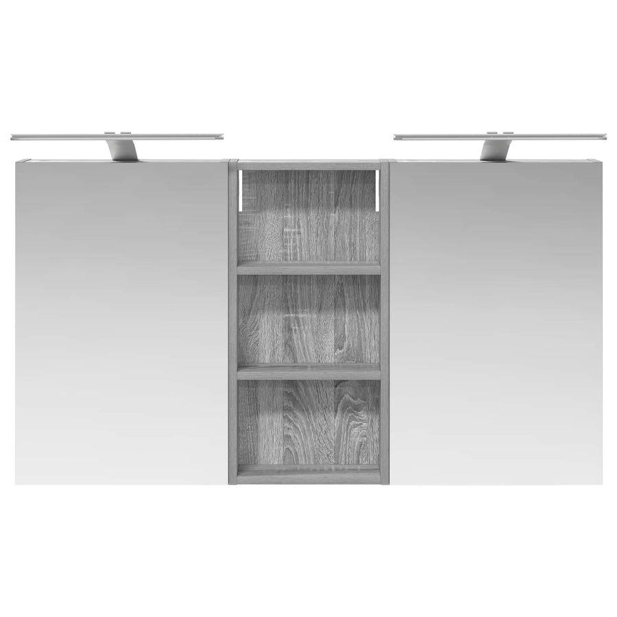 Badkamerkastenset 3 pcs 110 x 10,5 x 60,5 cm Bewerkt hout