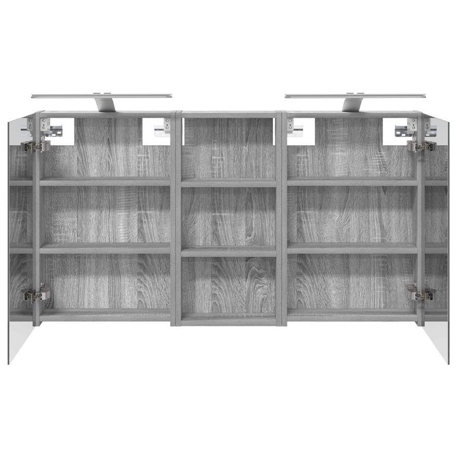 Badkamerkastenset 3 pcs 110 x 10,5 x 60,5 cm Bewerkt hout