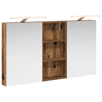 Badkamerkastenset 3 pcs 110 x 10,5 x 60,5 cm Bewerkt hout