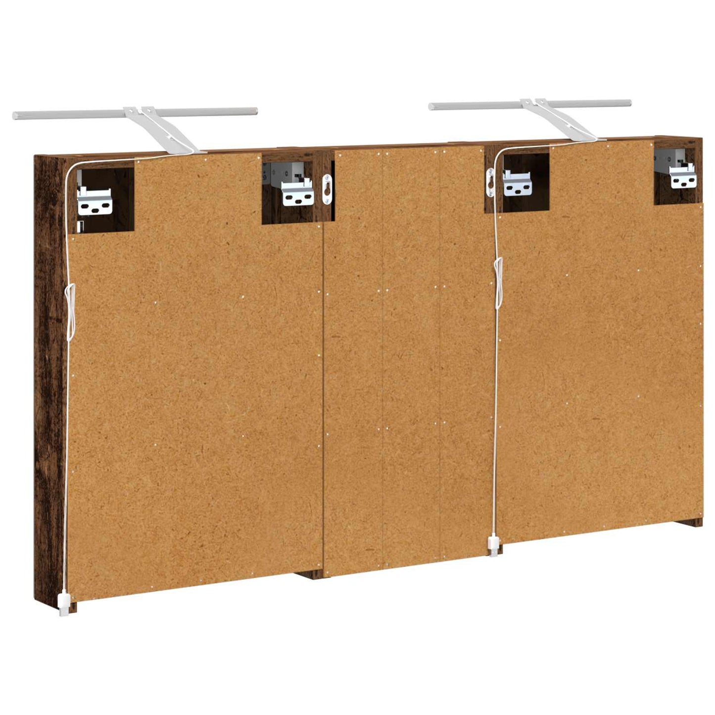 Badkamerkastenset 3 pcs 110 x 10,5 x 60,5 cm Bewerkt hout