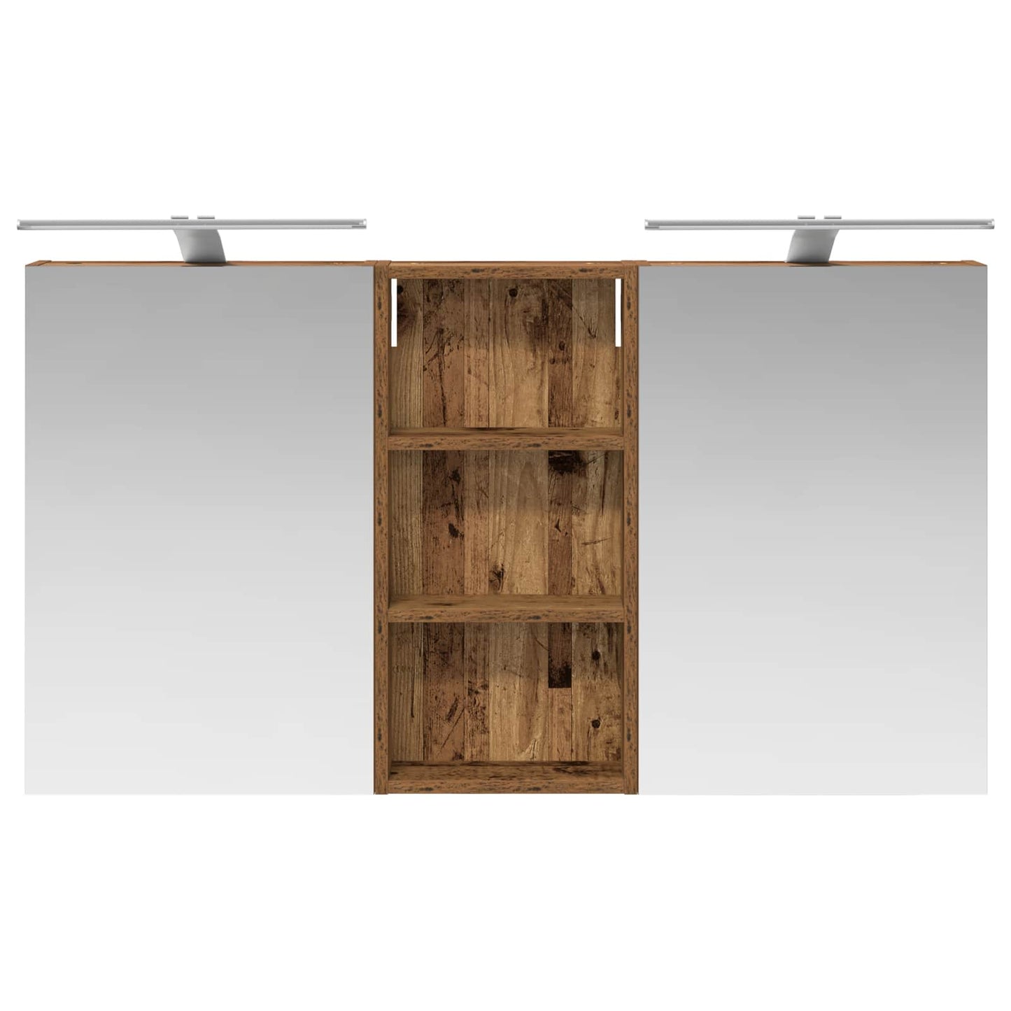 Badkamerkastenset 3 pcs 110 x 10,5 x 60,5 cm Bewerkt hout