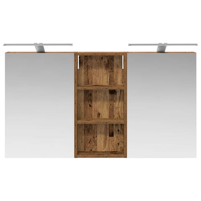 Badkamerkastenset 3 pcs 110 x 10,5 x 60,5 cm Bewerkt hout