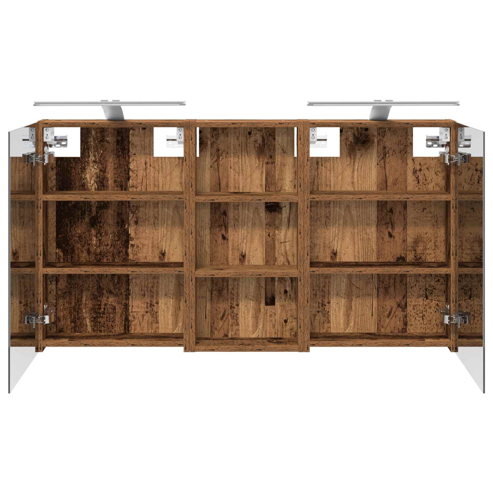 Badkamerkastenset 3 pcs 110 x 10,5 x 60,5 cm Bewerkt hout