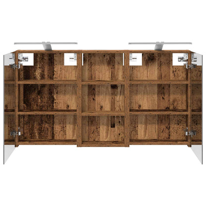 Badkamerkastenset 3 pcs 110 x 10,5 x 60,5 cm Bewerkt hout
