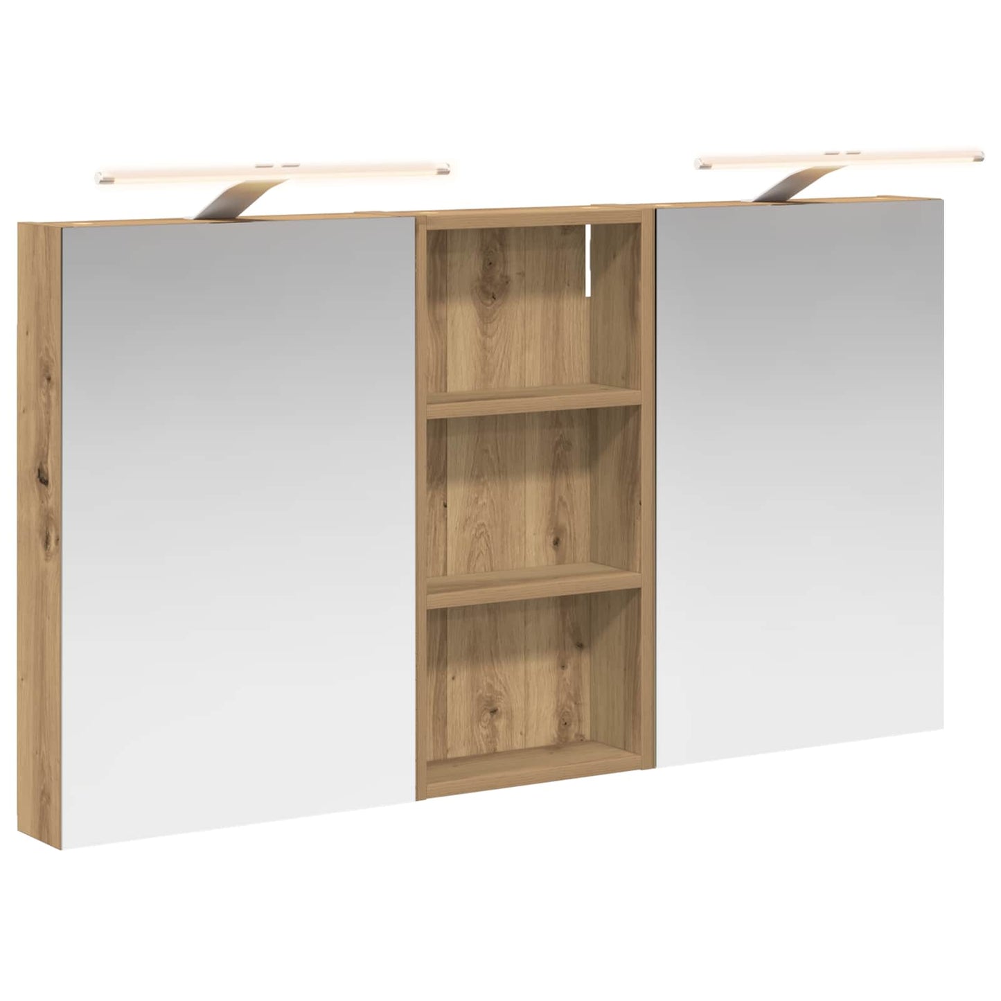 Badkamerkastenset 3 pcs 110 x 10,5 x 60,5 cm Bewerkt hout