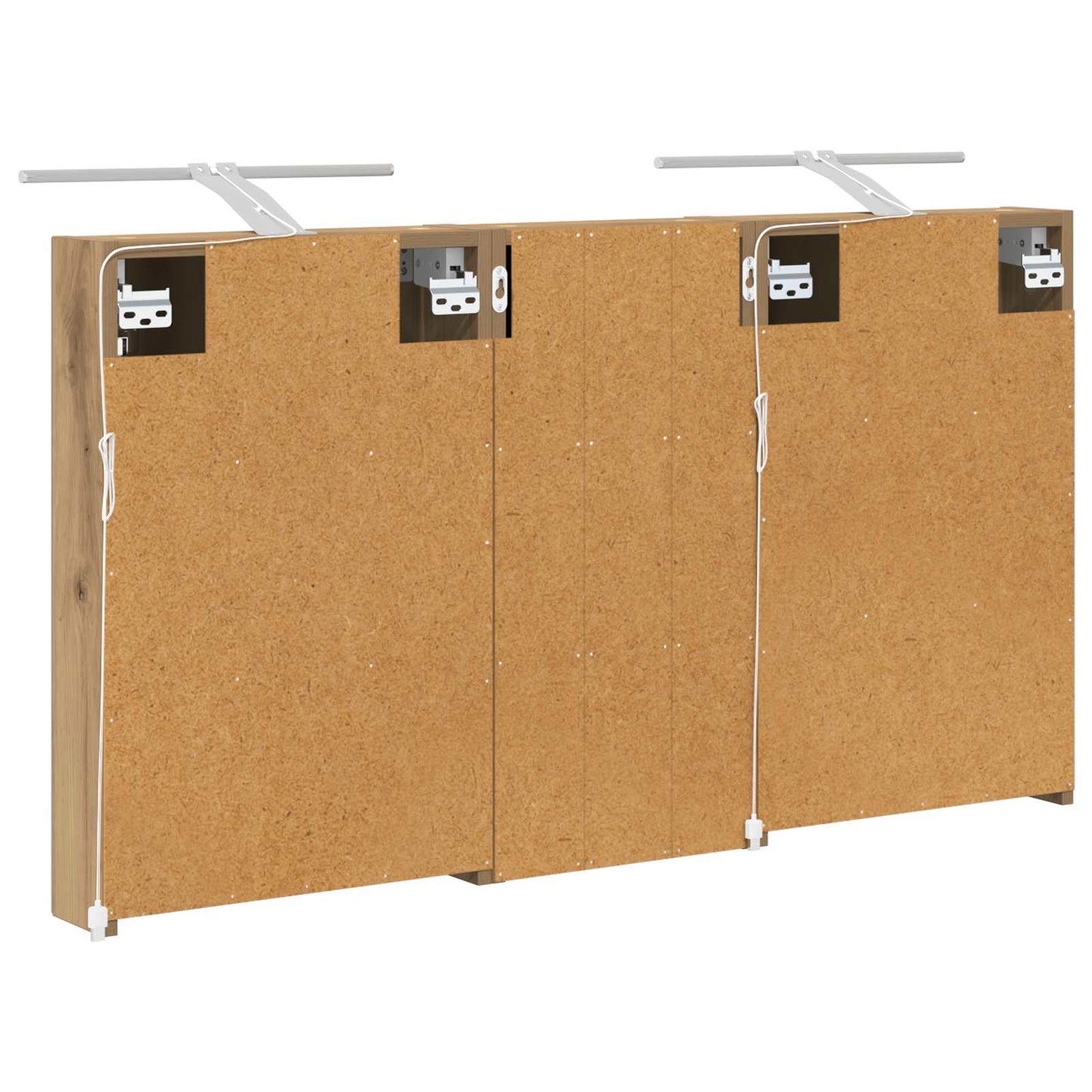 Badkamerkastenset 3 pcs 110 x 10,5 x 60,5 cm Bewerkt hout