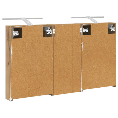 Badkamerkastenset 3 pcs 110 x 10,5 x 60,5 cm Bewerkt hout