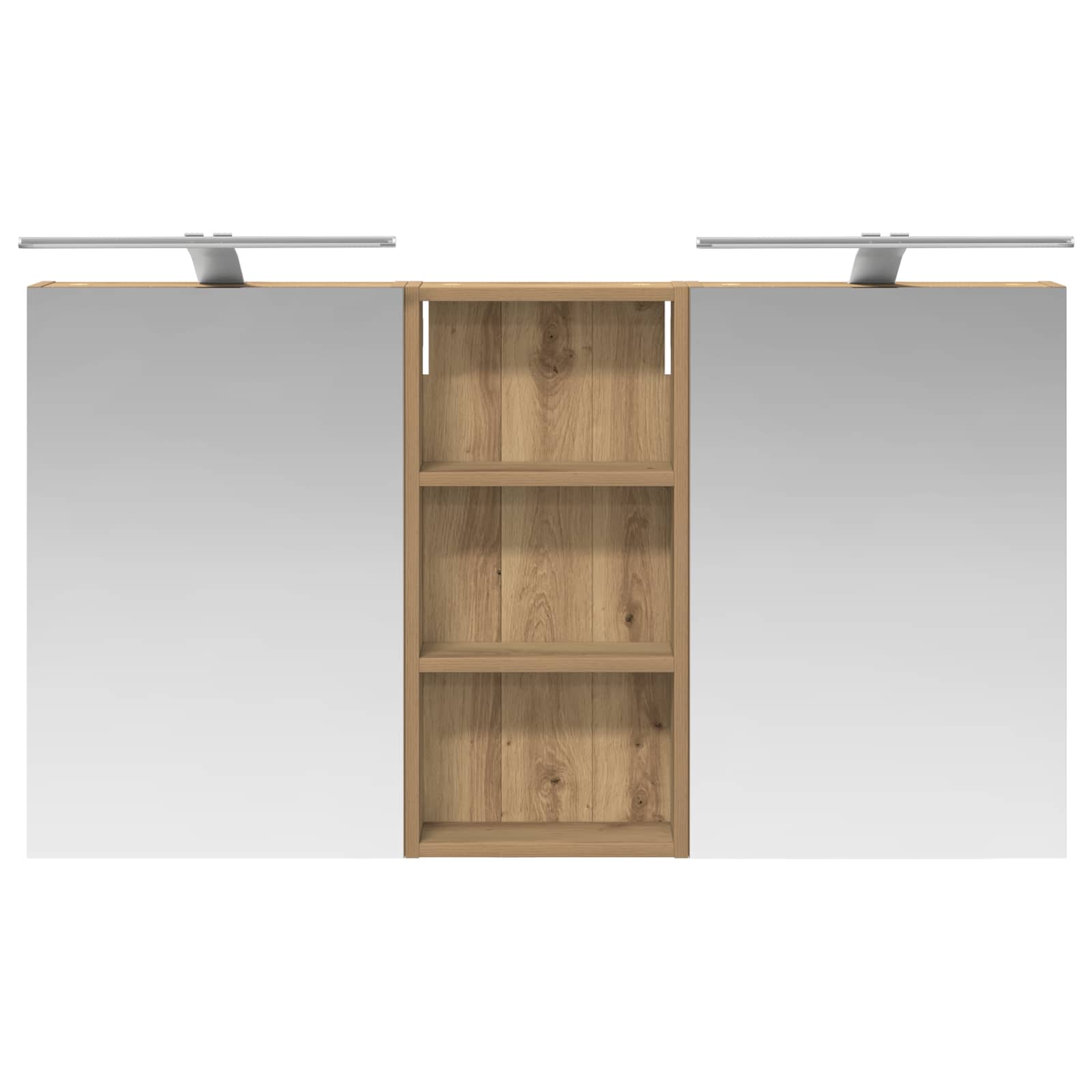 Badkamerkastenset 3 pcs 110 x 10,5 x 60,5 cm Bewerkt hout