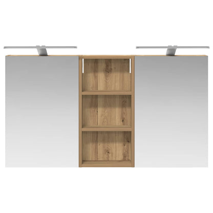 Badkamerkastenset 3 pcs 110 x 10,5 x 60,5 cm Bewerkt hout