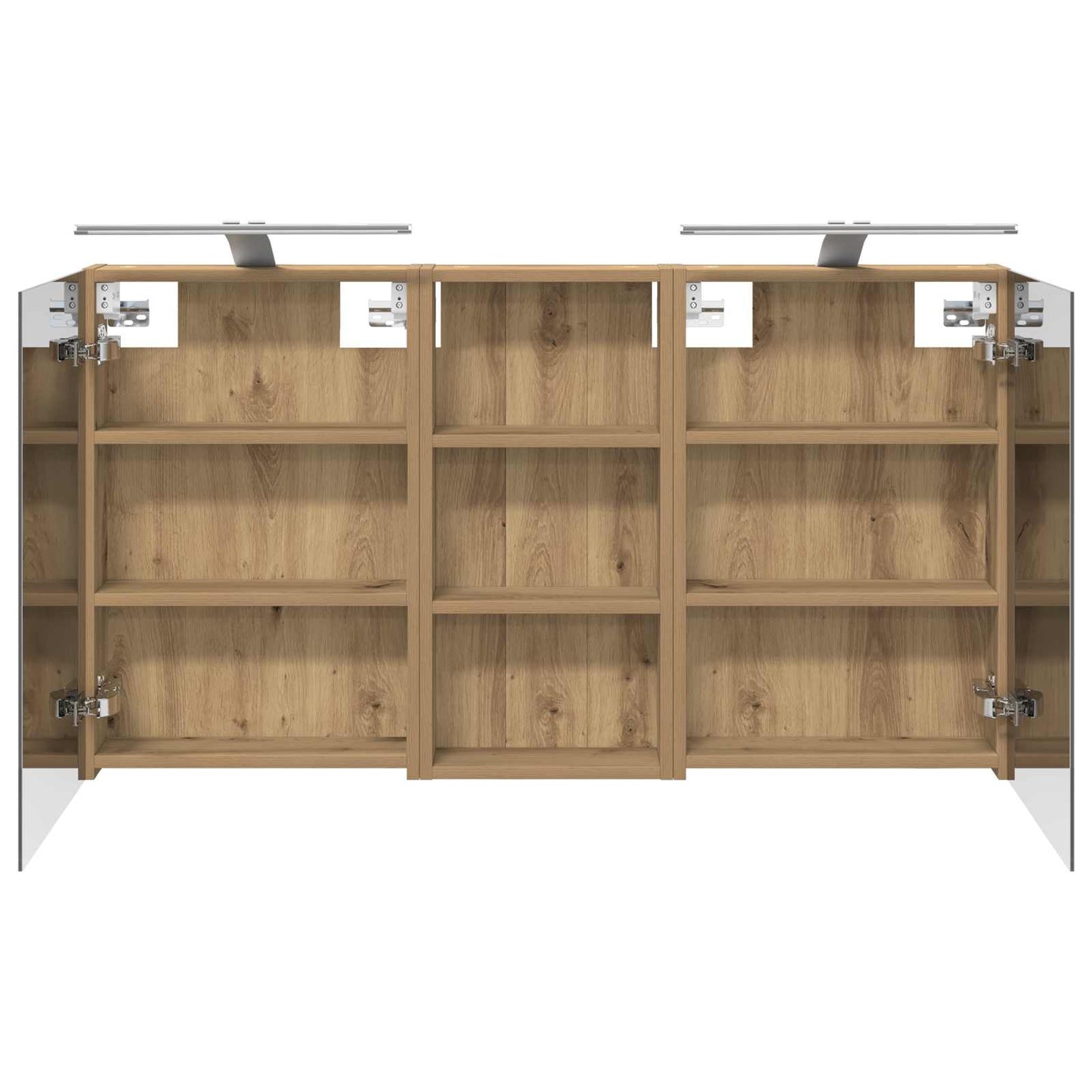 Badkamerkastenset 3 pcs 110 x 10,5 x 60,5 cm Bewerkt hout