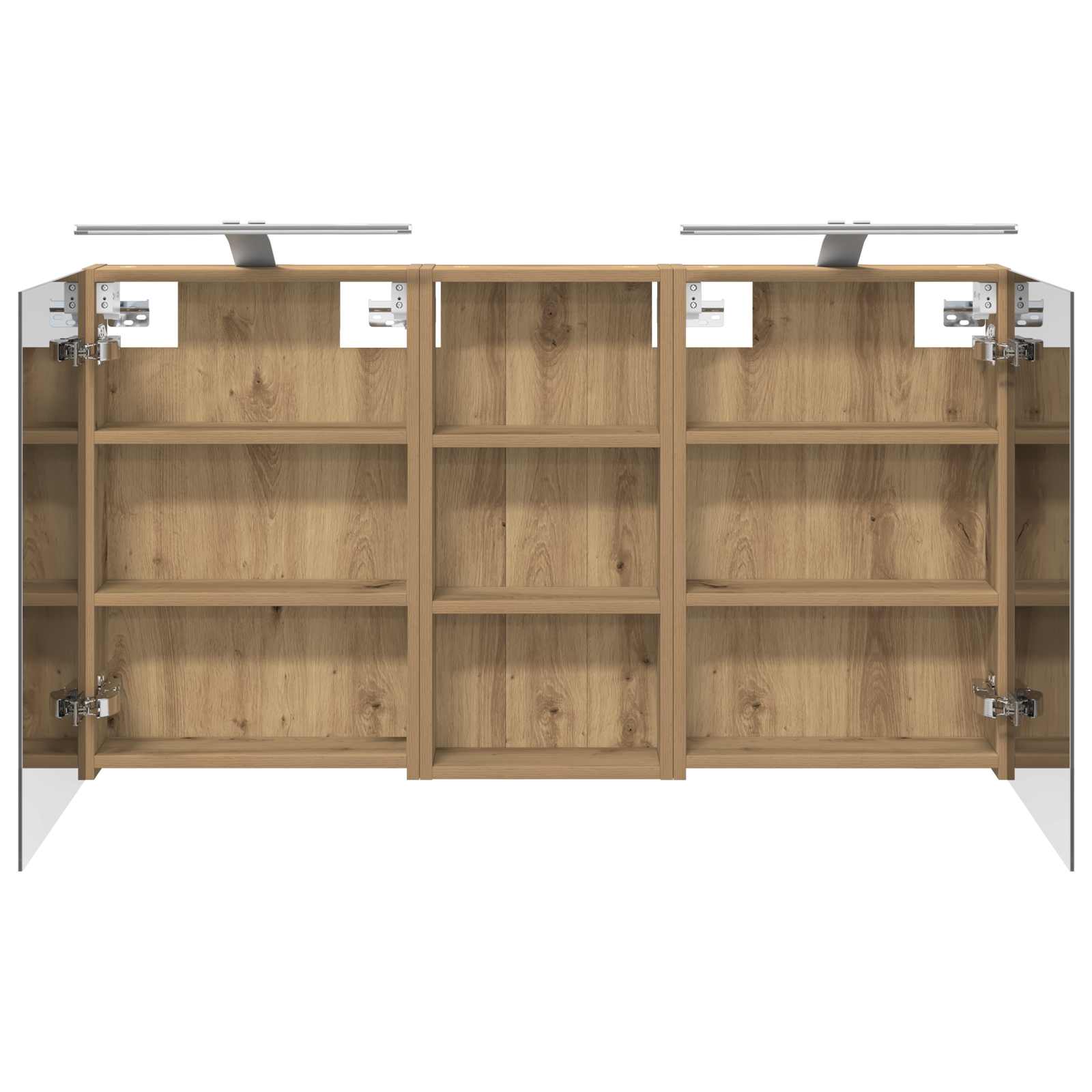 Badkamerkastenset 3 pcs 110 x 10,5 x 60,5 cm Bewerkt hout