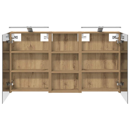 Badkamerkastenset 3 pcs 110 x 10,5 x 60,5 cm Bewerkt hout