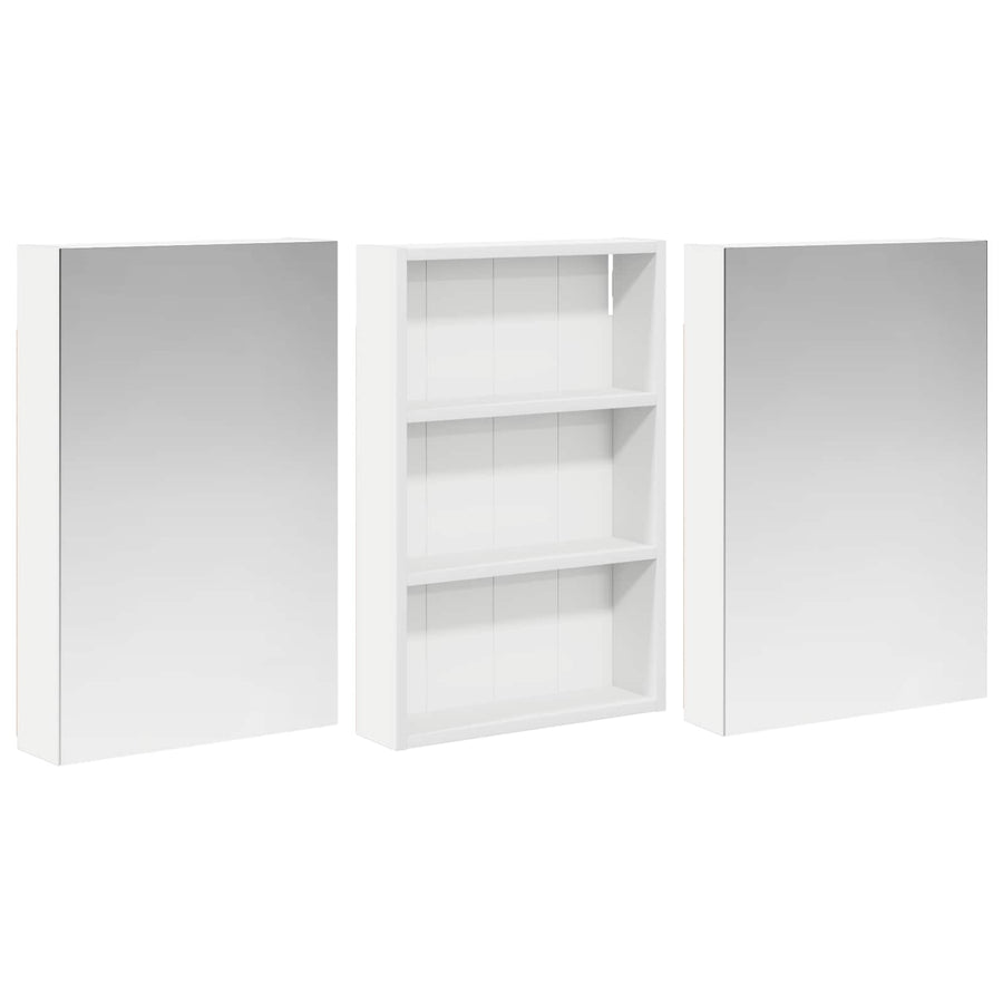 Badkamerkastenset 3 pcs 120 x 10,5 x 60,5 cm Bewerkt hout