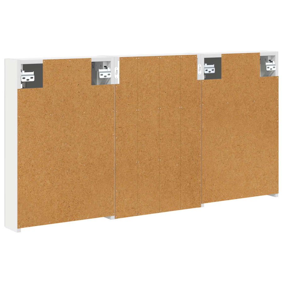 Badkamerkastenset 3 pcs 120 x 10,5 x 60,5 cm Bewerkt hout