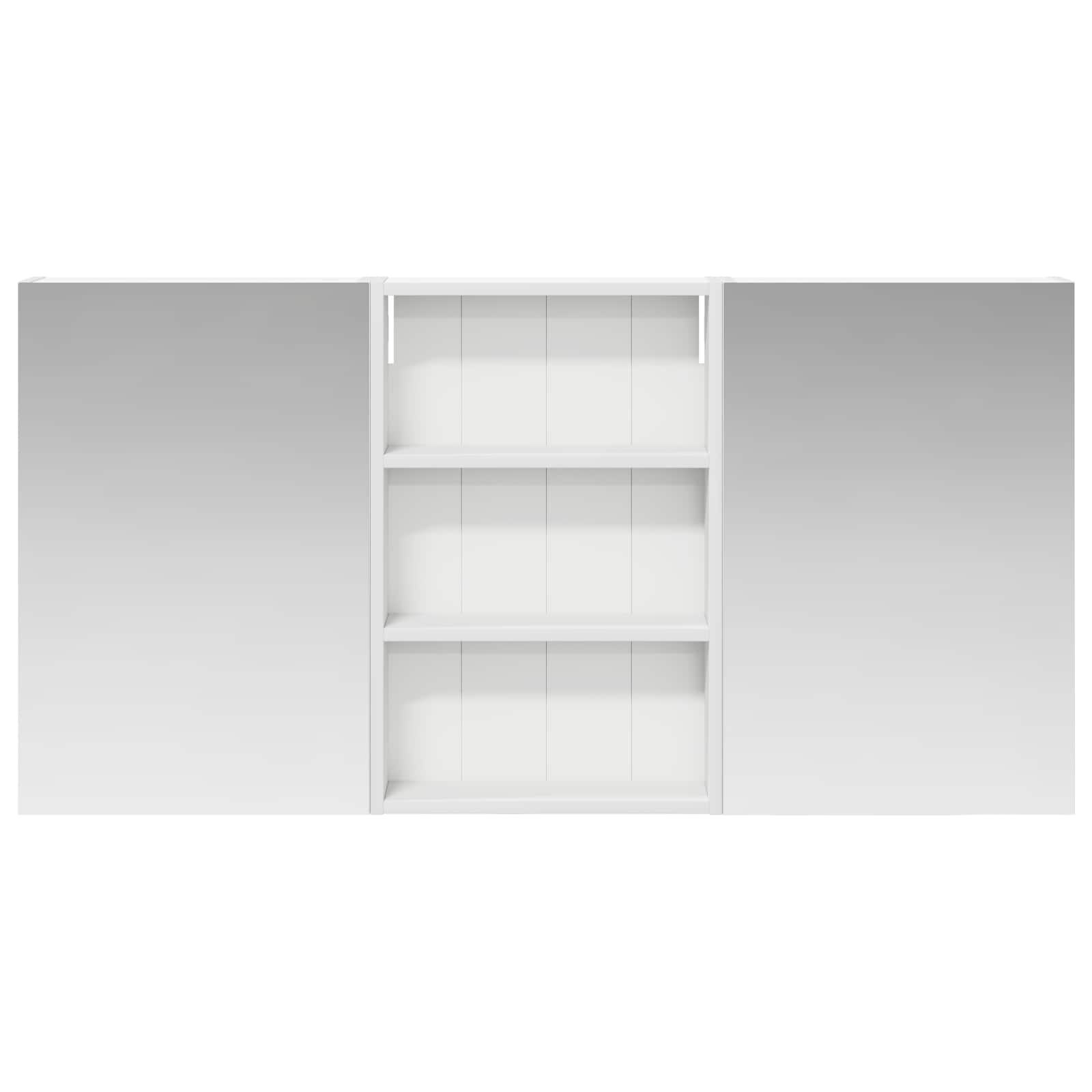 Badkamerkastenset 3 pcs 120 x 10,5 x 60,5 cm Bewerkt hout
