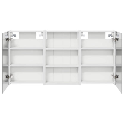 Badkamerkastenset 3 pcs 120 x 10,5 x 60,5 cm Bewerkt hout