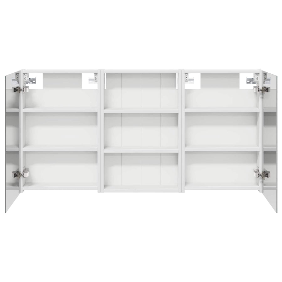 Badkamerkastenset 3 pcs 120 x 10,5 x 60,5 cm Bewerkt hout