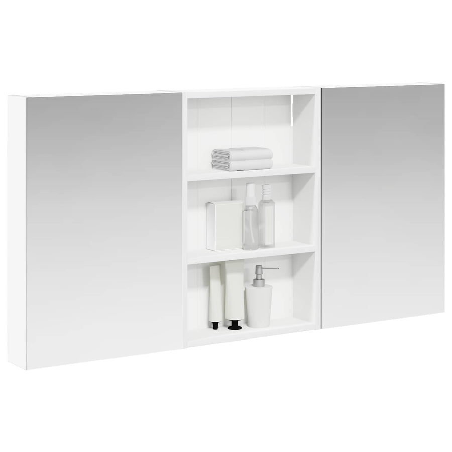 Badkamerkastenset 3 pcs 120 x 10,5 x 60,5 cm Bewerkt hout