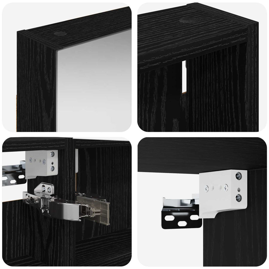 Badkamerkastenset 3 pcs 120 x 10,5 x 60,5 cm Bewerkt hout
