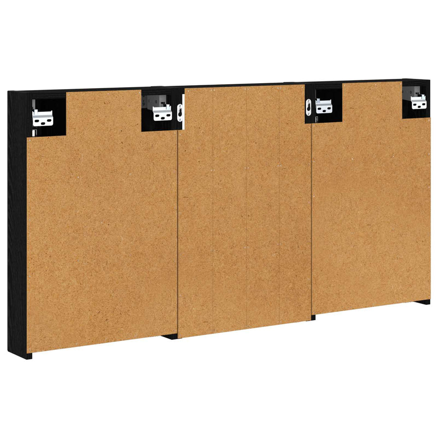 Badkamerkastenset 3 pcs 120 x 10,5 x 60,5 cm Bewerkt hout