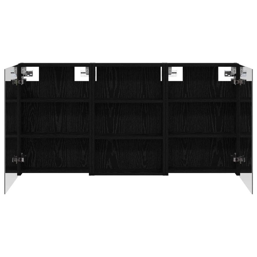 Badkamerkastenset 3 pcs 120 x 10,5 x 60,5 cm Bewerkt hout