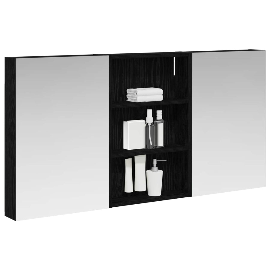 Badkamerkastenset 3 pcs 120 x 10,5 x 60,5 cm Bewerkt hout