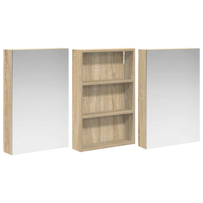 Badkamerkastenset 3 pcs 120 x 10,5 x 60,5 cm Bewerkt hout