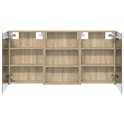 Badkamerkastenset 3 pcs 120 x 10,5 x 60,5 cm Bewerkt hout