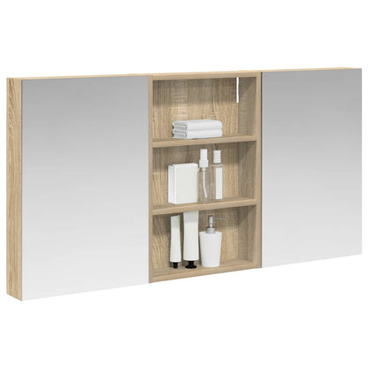 Badkamerkastenset 3 pcs 120 x 10,5 x 60,5 cm Bewerkt hout