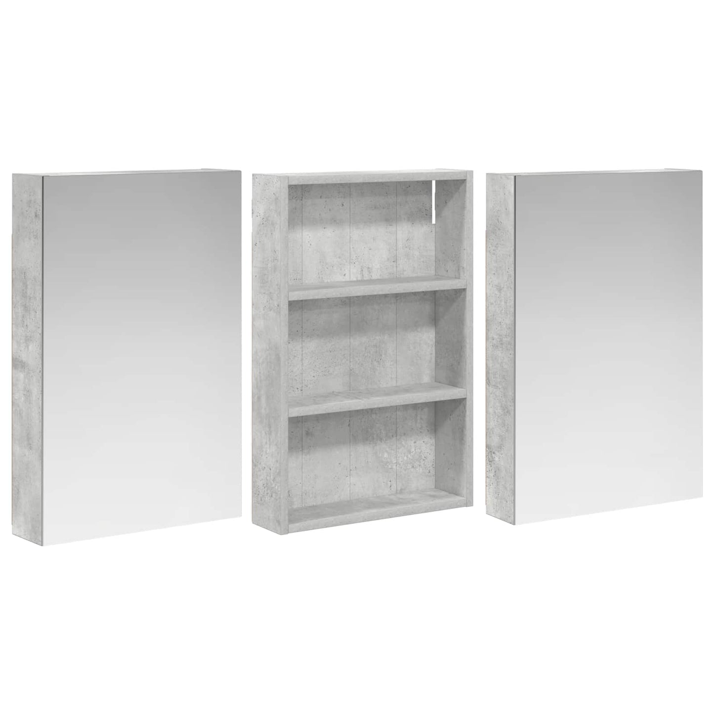 Badkamerkastenset 3 pcs 120 x 10,5 x 60,5 cm Bewerkt hout