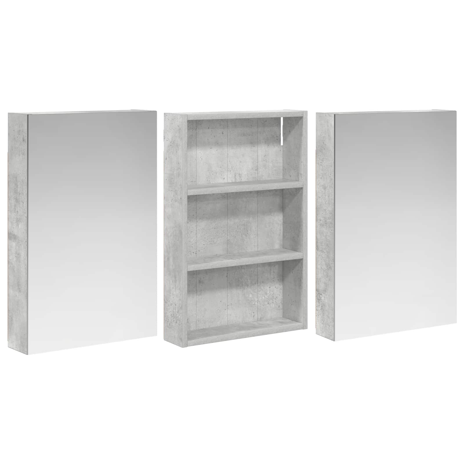 Badkamerkastenset 3 pcs 120 x 10,5 x 60,5 cm Bewerkt hout