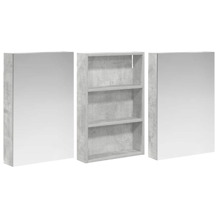 Badkamerkastenset 3 st 120 x 10,5 x 60,5 cm Bewerkt hout