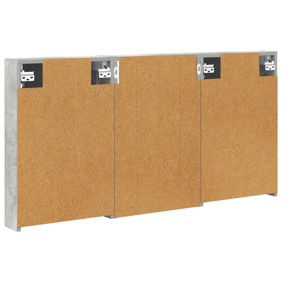 Badkamerkastenset 3 st 120 x 10,5 x 60,5 cm Bewerkt hout