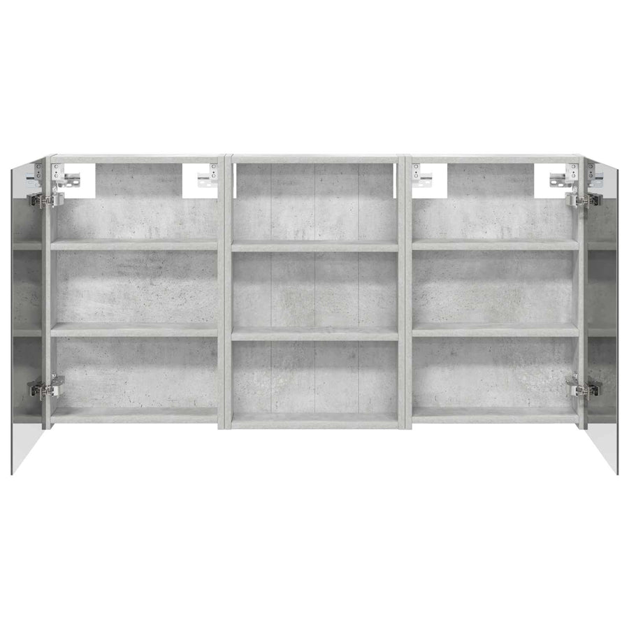 Badkamerkastenset 3 st 120 x 10,5 x 60,5 cm Bewerkt hout